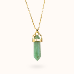 Necklace Pendant Aventurine (Well-being) Gold