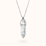 Halskette Anhänger Howlith (Ruhe) Silber