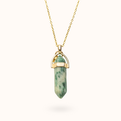 Necklace Pendant Chinese Jade (Luck) Gold