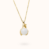 Ketting Handjes Witte Kwarts (Positiviteit) Goud