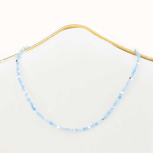 Aquamarin Choker Silber