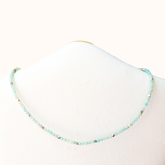 Amazonit Choker Silber