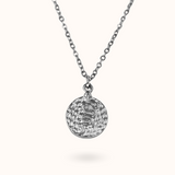 Snake Coin Necklace Silver