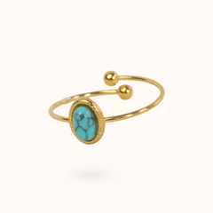 Gemstone Ring Turquoise Gold