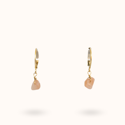 Gemstone Earrings Sun Stone (Joy) Gold