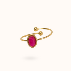 Gemstone Ring Rose Ruby Gold