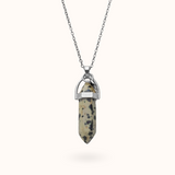 Necklace Pendant Dalmatian Jasper (Rationality) Silver