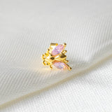 Pink Butterfly Stud Gold