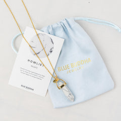 Necklace Pendant Howlite (Calmness) Gold