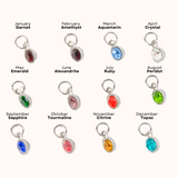 Balloon Dog Birthstone Necklace Silver