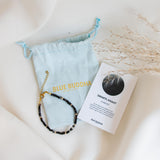 Zwarte Agaat Armband Goud