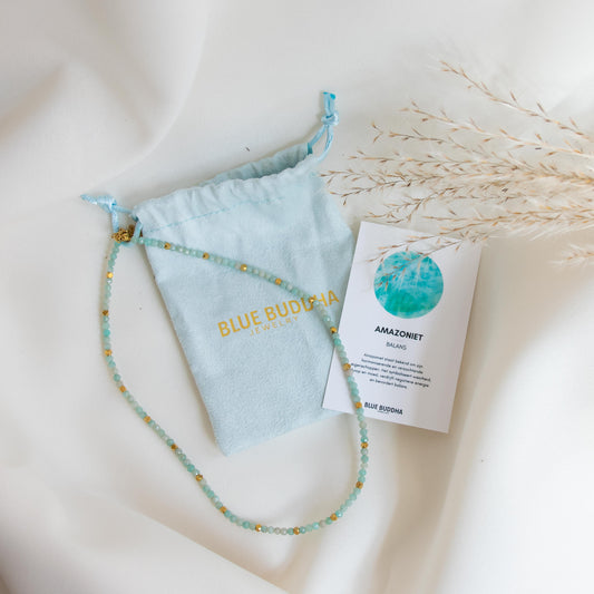 Amazonit Choker Gold