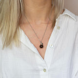 Mahogany Obsidian Embrace Necklace Silver