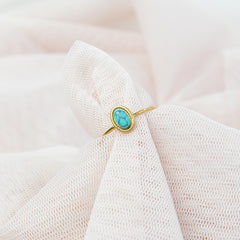 Gemstone Ring Turquoise Gold