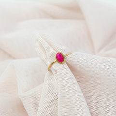 Gemstone Ring Rose Ruby Gold
