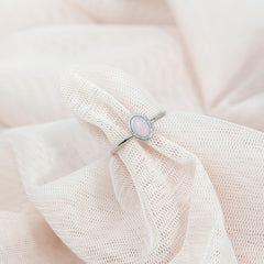 Gemstone Ring Rose Quartz Silver