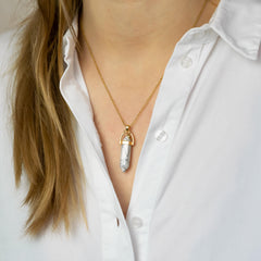 Necklace Pendant Howlite (Calmness) Gold