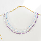 Rosenquarz Choker Silber