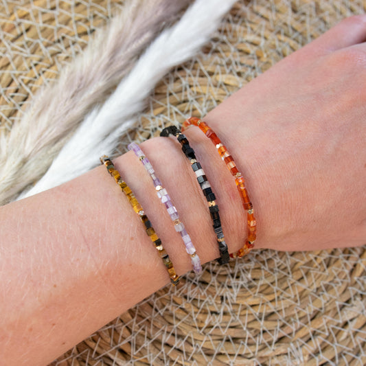 Zwarte Agaat Armband Zilver