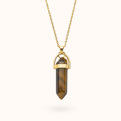 Necklace Pendant Tiger's Eye (Protection) Gold
