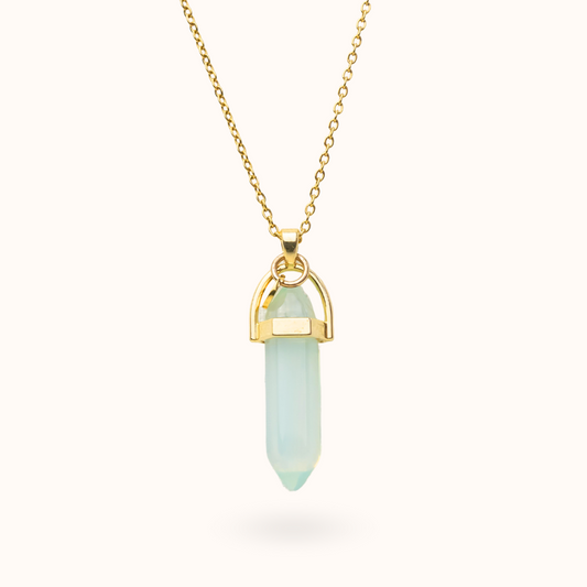 Necklace Pendant Opalite (Communication) Gold