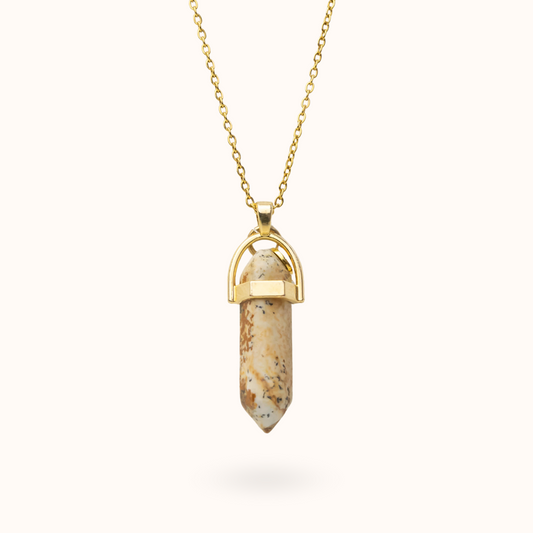 Necklace Pendant Picture Jasper (Harmony) Gold
