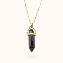 Necklace Pendant Onyx (Anti Stress) Gold