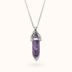 Halskette Anhänger Amethyst (Heilung) Silber