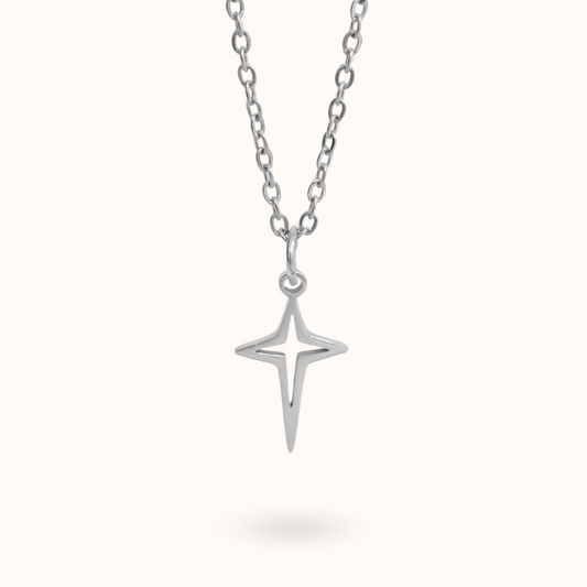 Ster ketting zilver