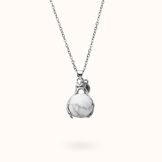 Howlith Embrace Halskette Silber
