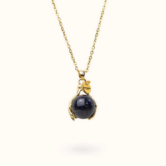 Ketting Handjes Blauw Zand (Leiderschap) Goud