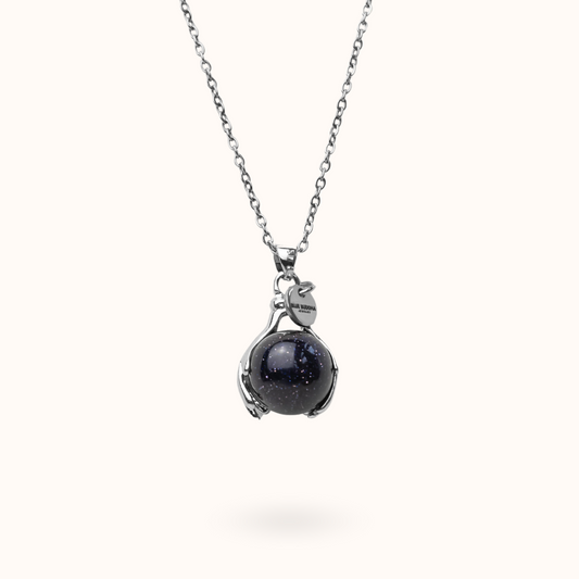 Ketting Handjes Blauw Zand (Leiderschap) Zilver
