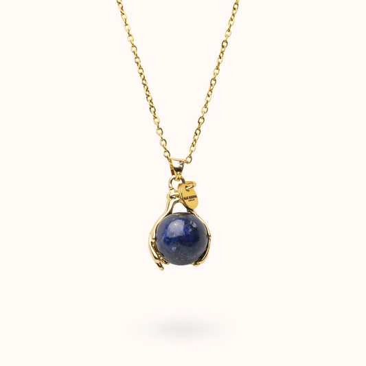 Lapis Lazuli Embrace Necklace Gold