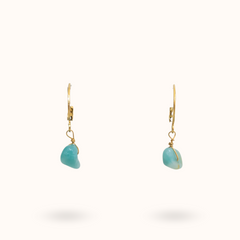 Edelstein Ohrringe Amazonit (Balance) Gold
