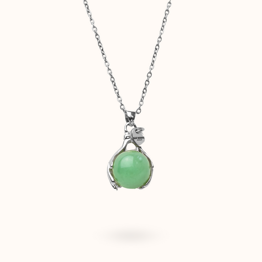 Aventurine Embrace Necklace Silver