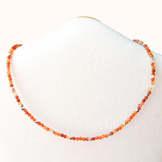 Carnelian Choker Silver
