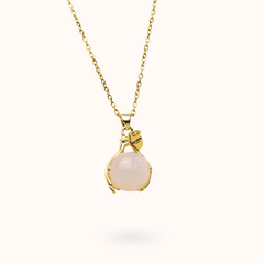 Necklace Hands Rose Quartz (Love) Gold
