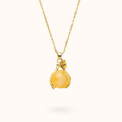 Necklace Hands Yellow Jade (Self-sufficiency) Gold