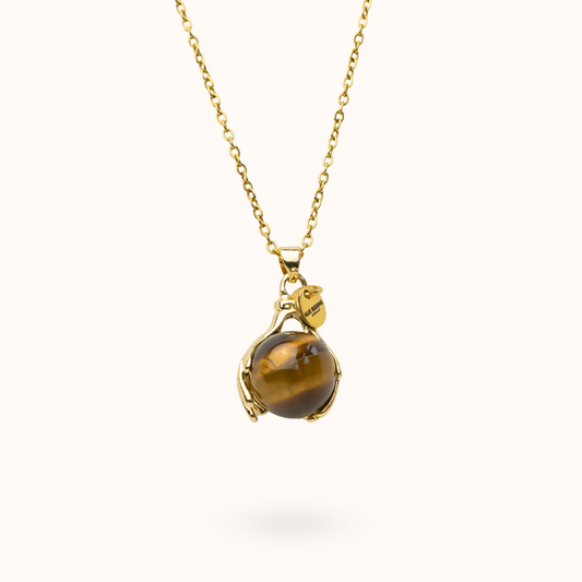 Tiger's Eye Embrace Necklace Gold