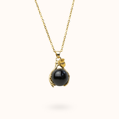 Necklace Hands Onyx (Anti Stress) Gold