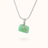 Smaragd Rohstein Kette Silber