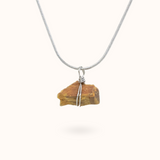 Tigerauge Rohstein Kette Silber