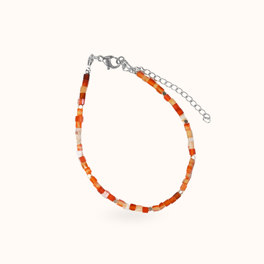 Roter Achat Armband Silber