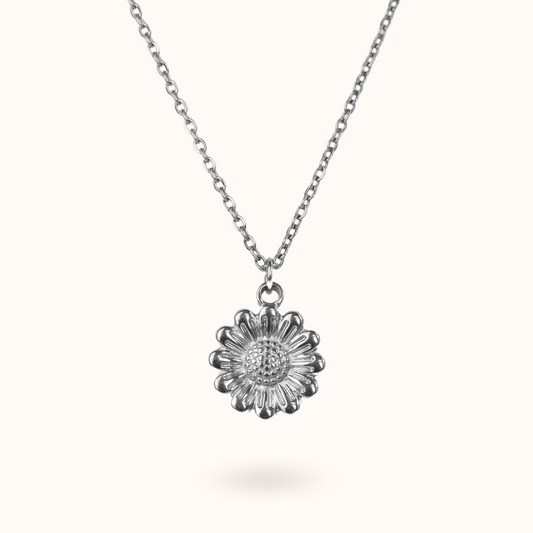 Flower Necklace Silver