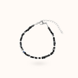 Black Agate Bracelet Silver