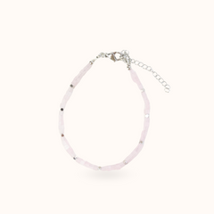 Edelsteen Armband Rozenkwarts (Love) Zilver