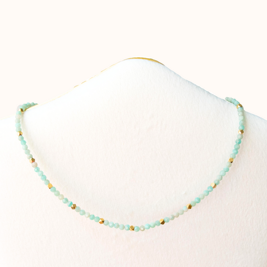 Amazonite Choker Gold