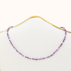 Gemstone Choker Amethyst Silver