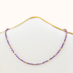 Gemstone Choker Amethyst Gold