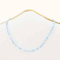 Gemstone Choker Aquamarine (Clarity) Silver